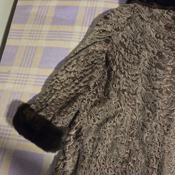 Vintage 40s 50s Rikes Dayton Persian Lamb Fur Mink Fur Collar Coat Penny Lane - Picture 16 of 16